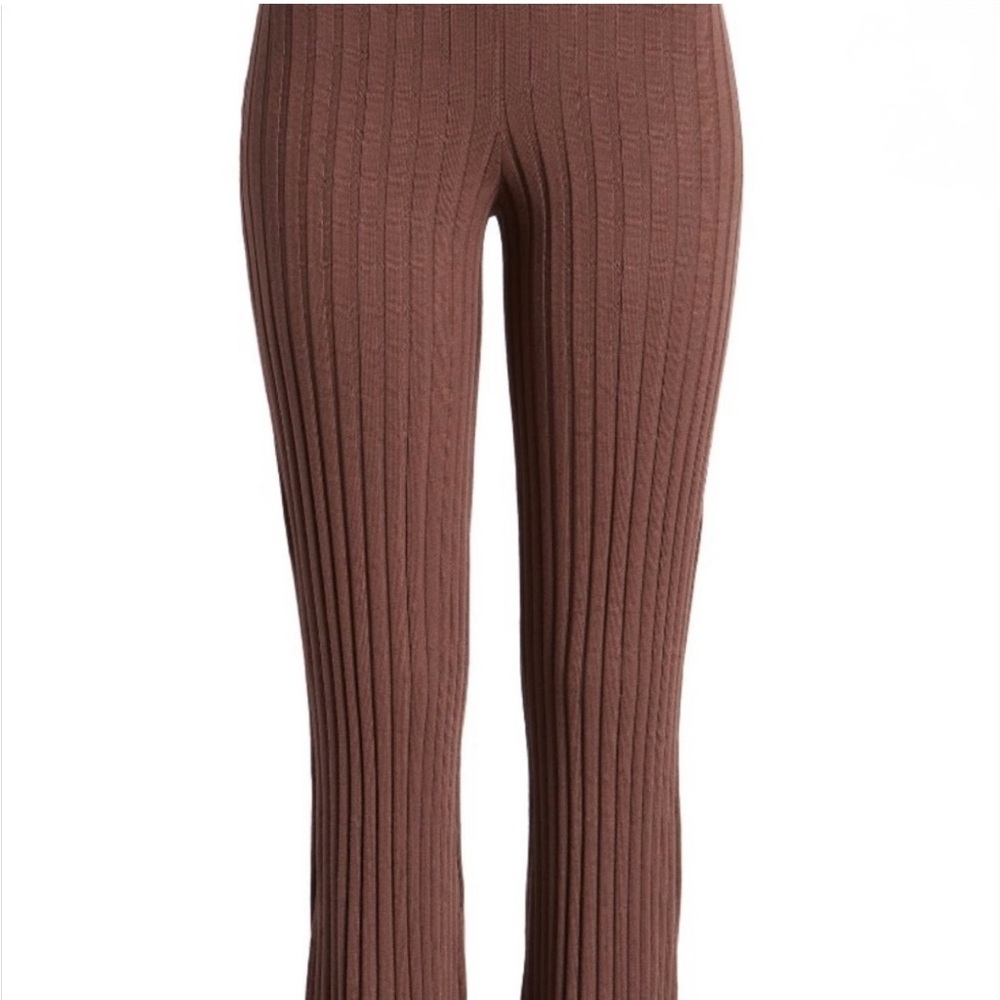 Open Edit Ribbed Cardigan Sweater Sweat - Brown - Picture 2 of 5